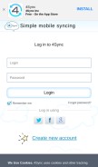 How 4sync.com looks like on a mobile device such as an iPhone.