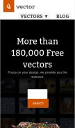 How 4vector.com looks like on a mobile device such as an iPhone.