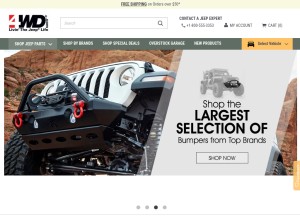 How 4wd.com looks like on a tablet such as an iPad.