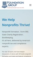 How 501c3.org looks like on a mobile device such as an iPhone.