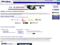 Desktop screenshot for matweb.com