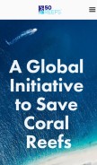 How 50reefs.org looks like on a mobile device such as an iPhone.