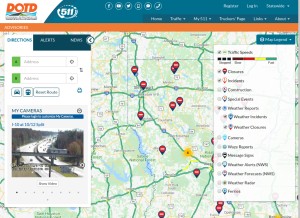 How 511la.org looks like on a tablet such as an iPad.