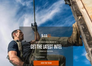 How 511tactical.com looks like on a tablet such as an iPad.