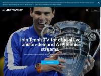 Desktop screenshot for tennistv.com