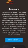 How 55acegame.org looks like on a mobile device such as an iPhone.