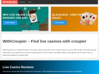 Desktop screenshot for withcroupier.com