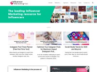 Desktop screenshot for influencermarketinghub.com