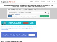 Desktop screenshot for capitalizemytitle.com