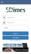 How 5dimes.eu looks like on a mobile device such as an iPhone.
