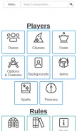 How 5e.tools looks like on a mobile device such as an iPhone.