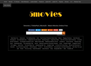 How 5movies.to looks like on a tablet such as an iPad.