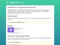 Desktop screenshot for openwebtorrent.com