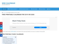 Desktop screenshot for wiki-calendar.com