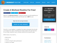 Desktop screenshot for aworkoutroutine.com