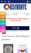 How 651vinyl.com looks like on a mobile device such as an iPhone.