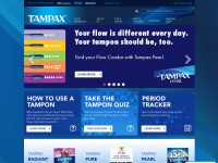 Desktop screenshot for tampax.com