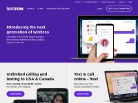Desktop screenshot for textnow.com
