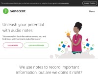 Desktop screenshot for sonocent.com