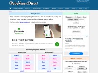 Desktop screenshot for babynamesdirect.com