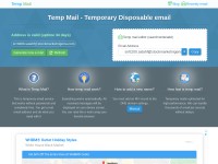 Desktop screenshot for mail-temp.com