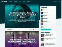 Desktop screenshot for fandom.com