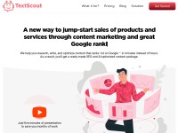 Desktop screenshot for textscout.io