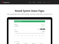 Desktop screenshot for hostedstatus.com