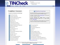 Desktop screenshot for tincheck.com