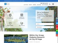 Desktop screenshot for cityofhope.org