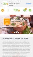 How 750g.com looks like on a mobile device such as an iPhone.