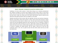 Desktop screenshot for luckycasino.co.za
