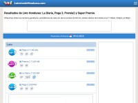 Desktop screenshot for loteriasdehonduras.com