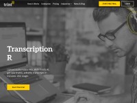 Desktop screenshot for trint.com