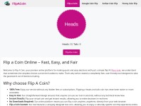Desktop screenshot for flipacoin.io