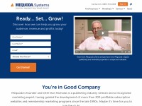 Desktop screenshot for mequoda.com