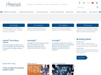 Desktop screenshot for myriad.com