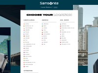 Desktop screenshot for samsonite.com