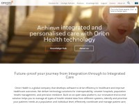 Desktop screenshot for orionhealth.com