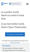 How 7pace.com looks like on a mobile device such as an iPhone.