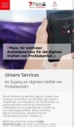 How 7pass.de looks like on a mobile device such as an iPhone.