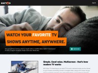 Desktop screenshot for zattoo.com