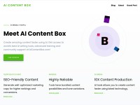 Desktop screenshot for aicontentbox.com