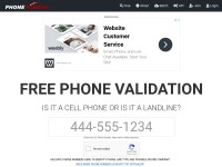 Desktop screenshot for phonevalidator.com