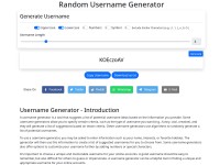 Desktop screenshot for usernamegenerator.me