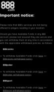 How 888sport.com looks like on a mobile device such as an iPhone.