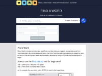 Desktop screenshot for findaword.co