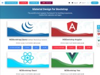Desktop screenshot for mdbootstrap.com