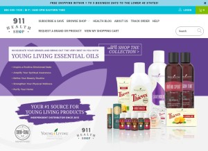 How 911healthshop.com looks like on a tablet such as an iPad.