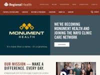 Desktop screenshot for regionalhealth.com